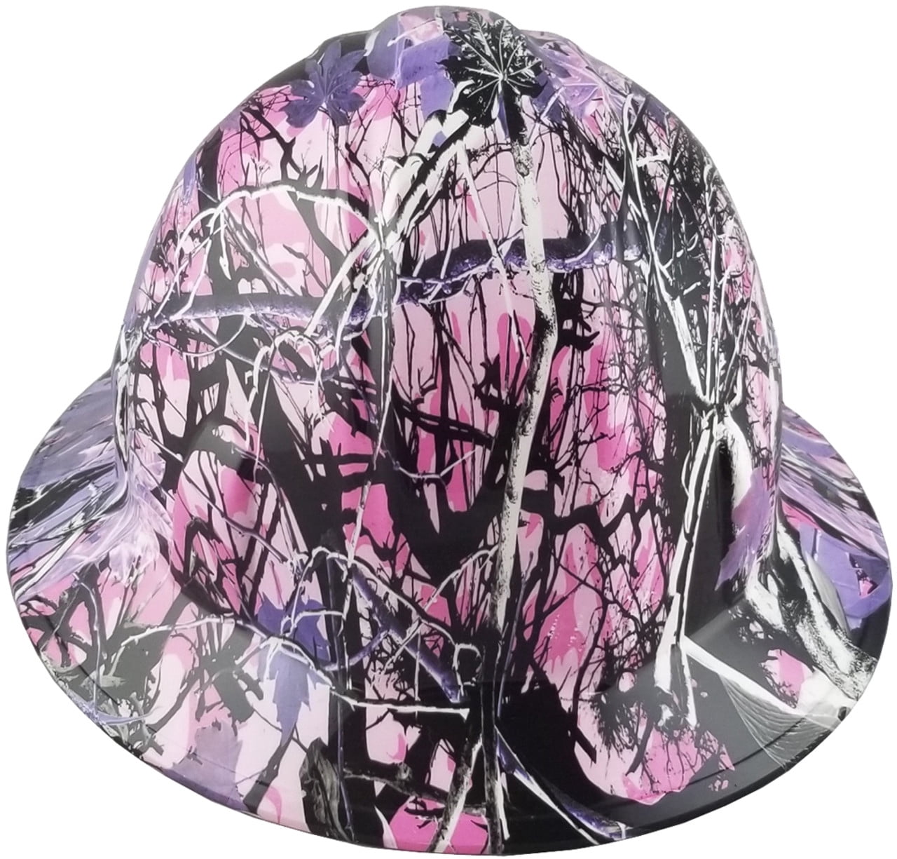 Glamour Camo Pink Hydro Dipped Hard Hats Full Brim Style Design with 4 Pt Suspension
