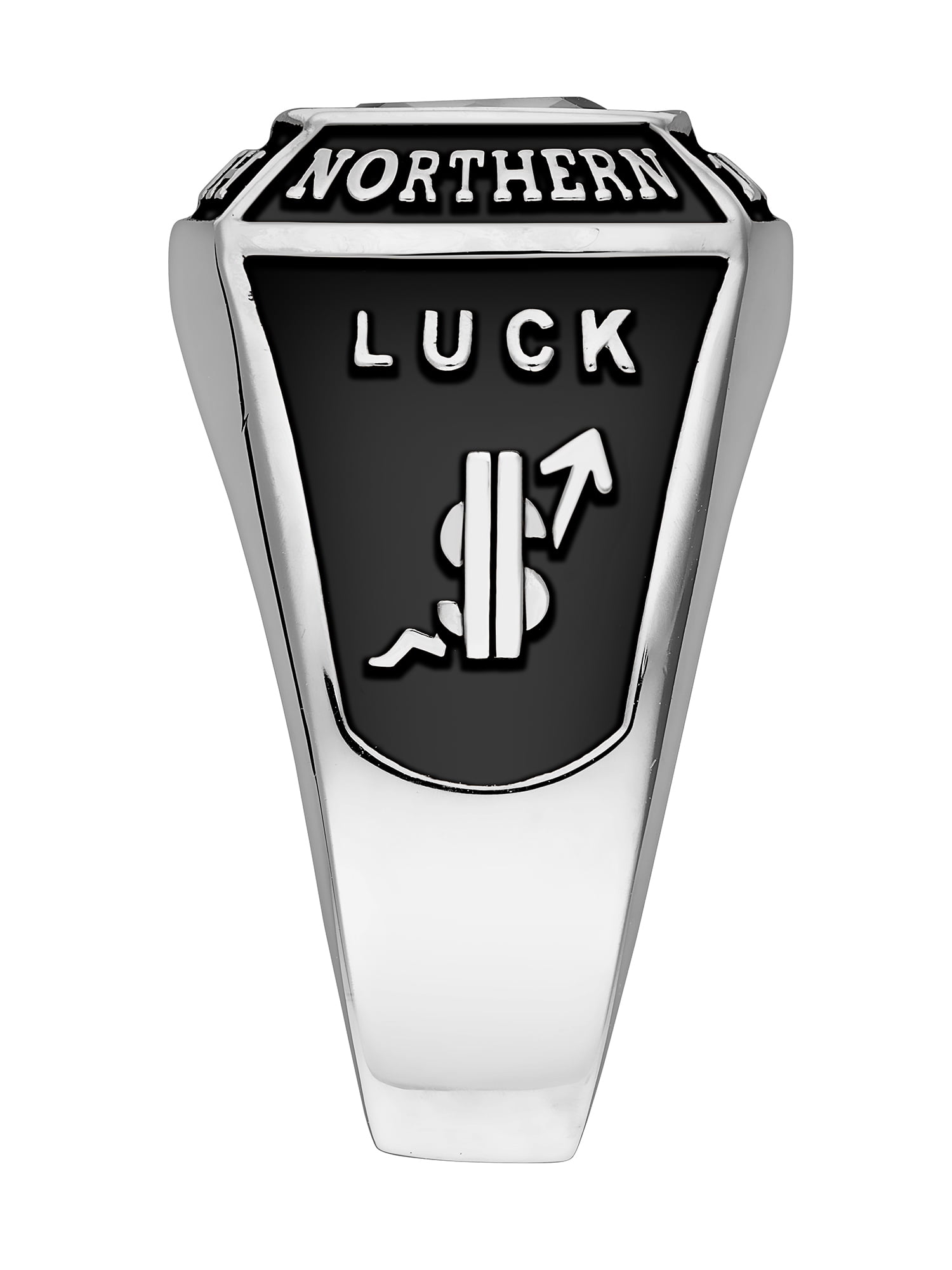 Order Now for 2025 Graduation, Freestyle Men's Platinum Plated Classic Square Birthstone Class Ring, Personalized, High School or College Graduation