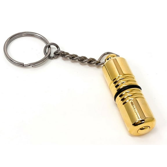 Cigar Boulevard Cigar Punch Cutter Golden Stainless Steel Built-in Plunger