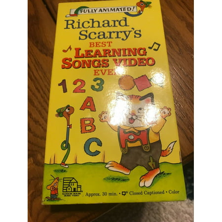 Richard Scary'S Best Learning Songs Video Ever Vhs!-TESTED-RARE-SHIPS N 24