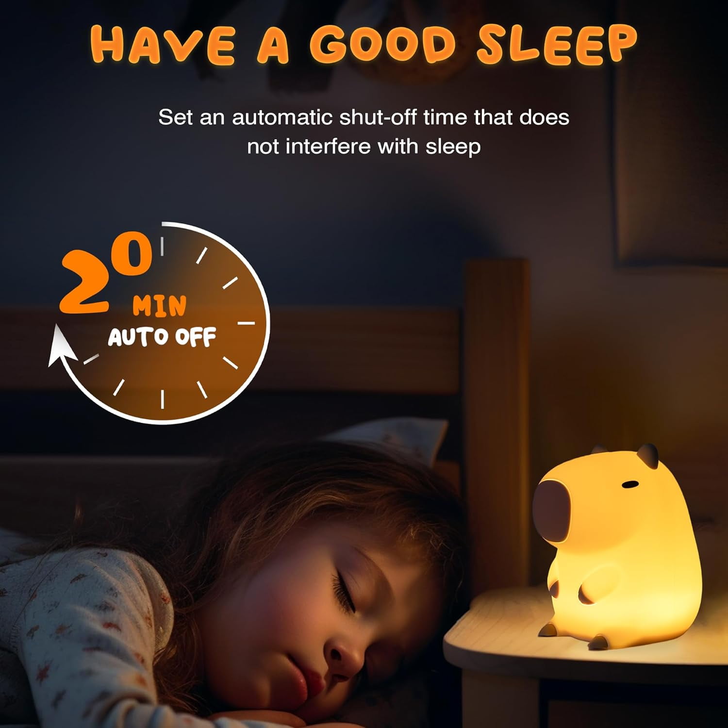 LED Benson Night Light, Cute Duck Animal Silicone Nursery Night Light Rechargeable Table Lamp Bedside Lamp with Touch Sensor for Baby Girls Women Bedrooms, Living Room