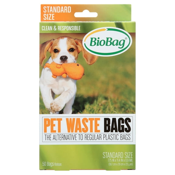 BioBag Pet Waste Bags, Standard, 50 Ct