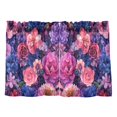 thumbnail image 7 of Yayeee Kitchen Curtains Tier Pair Light Filtering 27"x24" Rod Pocket Short Cafe Window Panel, Vibrant Art Flowers, 7 of 7