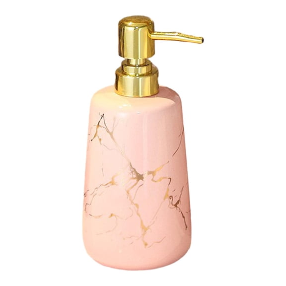 Fiocias Ceramic Empty Soap Dispenser Shower Soap Dispenser Manual Pump Lotion Bottle for 400ml