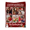 thumbnail image 6 of Custom Christmas Blanket - Personalized Photo & Text Soft Flannel Throw Blanket, Custom Throw Blanket, 30"x40", 6 Photos, Perfect Christmas Gift, 6 of 6
