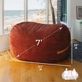 thumbnail image 3 of Big Joe Fuf 7Ft Giant Foam Bean Bag Chair, Oversized Couch with Removable Cover for Kids, Teens, Adults, Deep Terracotta Corded Plush, 7 Foot, 3 of 8