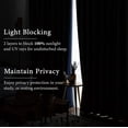 thumbnail image 6 of Homi Drapes 100% Blackout Curtain Triple Pinch Pleat Thermal Insulated Room Darkening Spill Proof Machine Washable Window Treatment Panels (1 Panel, 52x120, Butterfly), 6 of 8