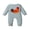 Blue, variant on Newborn Boy Girl Chicken Outfits Overalls Rib Knit Romper One Piece Long Sleeve Farm Rooster Jumpsuit Bodysuit Infant Spring Fall Winter Clothes