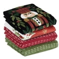 thumbnail image 2 of RITZ 100% Cotton Holiday Kitchen Towels, Set of 4, Nutcracker Poinsettia Dish Towels Set, Festive Red Green, 2 of 5