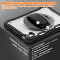 thumbnail image 6 of ELEHOLD Hybrid Rugged Case for iPad Mini 6th Generation, Dual-Layer Protective Heavy Duty Shockproof Case with 360° Rotatable Handstrap Foldable Kickstand Crossbody Shoulder Strap,Black, 6 of 8