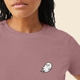 thumbnail image 5 of Dalix Ghost Embroidered Soft Cotton Short Sleeve T Shirt Womens in Orchid Purple XS X-Small, 5 of 5