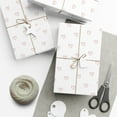 thumbnail image 2 of White Gift Wrapping Paper with Red Hearts, 2 of 3