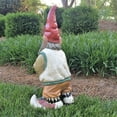 thumbnail image 3 of Homestyles Greg the Golfer Holding Golf Club & Golf Ball Garden Gnome Extra Large Outdoor Statue 21"H, 3 of 6