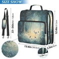 thumbnail image 2 of FORMRS Zipper Binder with Shoulder Strap 2-inch Ring 500 Sheet Capacity File Bag, Night Forest Scene, 2 of 5