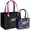 Black pink and Navy blue, variant on 2 Sets M+S Women's EVA Beach Bag with Decorative Accessories, Waterproof Daily Leisure Shopping Tote Bag