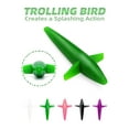 thumbnail image 6 of BLUEWING 18" Upgraded Fishing Spreader Bar Wave with 6" Bulb Squids, 5.28in Trolling Birds and 316 Stainless Steel Rod Offshore Spreader Bar for Wahoo Tuna Marlin Mahi Mahi, Green, 6 of 8