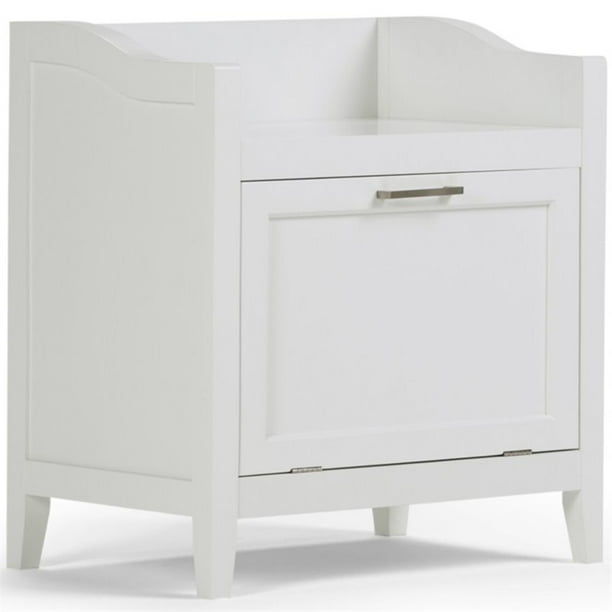 Simpli Home Avington Wood 24 Bathroom Storage Cabinet In Pure White Walmart Com Walmart Com