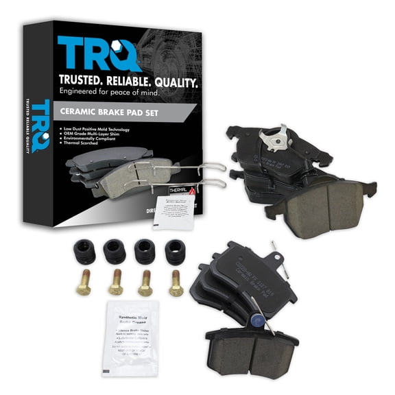 TRQ Ceramic Brake Pads Fits 1996-1997 Audi A4 1996-2002 A4 Quattro 98 A6 Quattro BFA20196