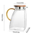 thumbnail image 3 of JingChun Glass Pitcher, Water Pitcher with Lid, Large Juice Pitchers for Drinks, Glass Water Carafe, Glass Tea Jug, Beverage Pitcher, 3 of 6