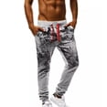 thumbnail image 5 of Stamzod Mens Joggers Fashion Vintage Printed Elastic Waist Drawstring Sweatpants with Pocket Casual Athletic Sweats for Men Gray C M, 5 of 8