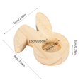 thumbnail image 3 of Felwors 4pcs Rabbit Egg Cup Egg Storage Display Bracket Wooden Egg Tray For Home Use, 3 of 9