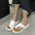 thumbnail image 2 of Juebong Orthotic Comfortable Split-Toe Flat Slide Casual Summer Vacation Essentials Arch Support Flip Flop Sandals for Women, 2 of 5