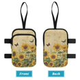 thumbnail image 3 of COEQINE Forearm Crutch Bag Cane Accesories Retro Sunflower Butterfly Elbow Crutch Storage Organizer, 2 Zippered Pockets, Lightweight, Hands-Free, for Adults & Seniors, 3 of 7
