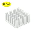 thumbnail image 1 of Uxcell 15x15x8mm Aluminum Heatsink Electronic Radiators for MOS IC Chip Silver Tone 20 Pack, 1 of 5