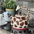 thumbnail image 2 of Cute Giraffe Design Whistling Tea Kettle - Enamel on Steel for Stove Top - 2.1 Quart - Charming Kitchen Accessory, 2 of 4