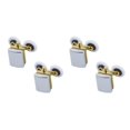 thumbnail image 4 of Scienceny Puerta de ducha con polea de cobre, de vidrio deslizante, rodillo de cobre, rueda doble colgante, accesorios de baño, 2 uds. G60 2piezas Scienceny CBP090890, 4 of 5
