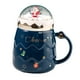 thumbnail image 1 of Taza de cerámica navideña, taza decorativa para regalo, hermosa taza de café navideña. Azul, 1 of 9