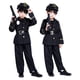 thumbnail image 4 of KAKOWELY Disfraz de oficial de policía para Halloween, ropa de juego de rol, traje de fiesta, uniforme sin mangas para niños, talla L, 7-10 años, 4 of 5