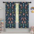 thumbnail image 5 of Blackout Kids Curtains,Pioneer Flower Floral Print Pattern Childrens Insulated Curtains Set Of 2,Bedroom Essentials,Toddler Room Decor 42"x63", 5 of 5