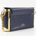 thumbnail image 3 of Pre-Owned Valentino Garavani Studs Chain Shoulder Bag, Lambskin, Navy, Magnetic Closure, Women's, 3 of 14