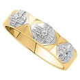 thumbnail image 1 of 14k Two Tone Gold Cubic Zirconia 4-mm Ladies Wedding Band, 1 of 1