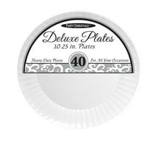 1 - Party Essentials 10.25" Deluxe Dinner Plates - White 40 Ct.