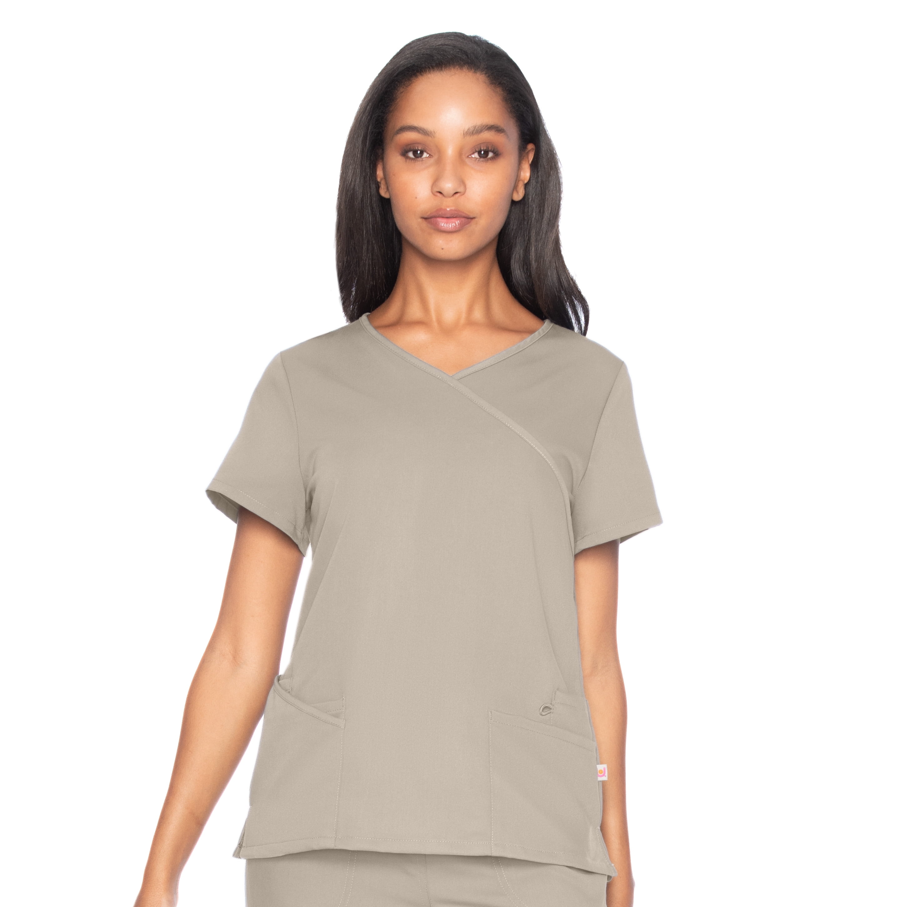 Urbane Scrubs Urbane Ultimate 6 Pocket Mock Wrap Scrub Top for Women