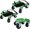 Green, variant on Heavy-Duty Snowmobile Dolly - 1500lbs Capacity, V-Slide Design, 2.5" Swivel Casters, Rubber Ski Pads, 2 Heavy-Duty Straps, Green
