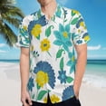 thumbnail image 5 of High Quality Hawaiian Shirts for Men Short Sleeve Aloha Beach Shirt Floral Summer Casual Button Down Shirts Blouses 38UCVV, 5 of 7