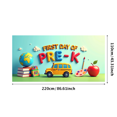 thumbnail image 1 of Colorful School Themed Backdrop Banner with Alarm Clock Books Apple Globe and School Bus for First Day of Pre K Celebrations Party Decorations Photography Props Classroom Decor Background, 1 of 4