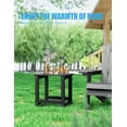 thumbnail image 2 of Outside Adirondack Square Side Table Weather Resistant Patio Table-Black, 2 of 7