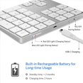 thumbnail image 4 of Tecla numérica Bluetooth JOYEKY, 34 teclas, USB C, recargable, 4 of 6