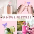 thumbnail image 5 of BZUEPRS 3 Pcs Classic Pink Bow Straw Covers Cap Toppers Compatible with Stanley 30&40 oz Tumbler Cups,Reusable Cute Silicone Straw Tips Lids Protectors for 0.4 in/10mm Stanley Cups Straw Accessories, 5 of 12