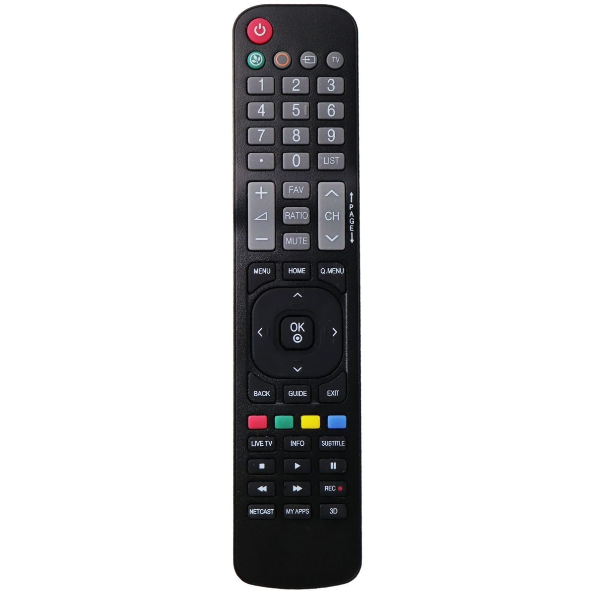 Insignia OEM Remote Control for LG TV Black (NSRMTLG17) (Refurbished