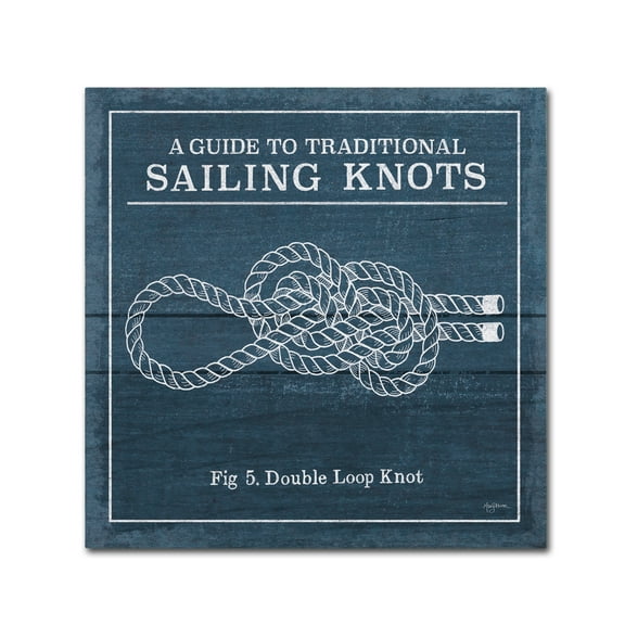 Trademark Fine Art 'Vintage Sailing Knots V' Canvas Art by Mary Urban