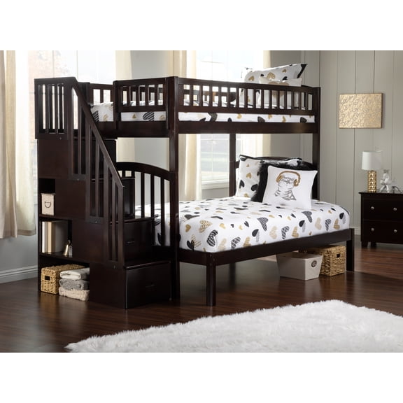 AFI Westbrook Staircase Bunk Twin over Full, Espresso