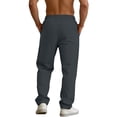 thumbnail image 3 of CCRFTGI Cargo Pants for Men Workout Big and Tall Hiking Pants Active Elastic Waist Drawstring Mens Joggers Outdoor Travel Jogger Pant with Pockets Dark Gray M, 3 of 6