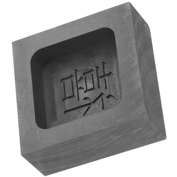 SEWCHICS Black Graphite Mold for DIY Metal Casting Durable Corrosion Resistant Design for Gold and Silver 3.5x2.5x1.5