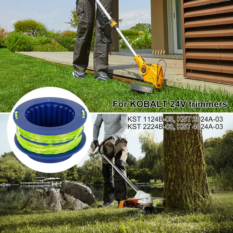 VIVISPECIAL KLS 124 03 Spooled Trimmer Line 0.080 in 20Ft 1 Pack Compatible with Kobalt 24 Volt String Trimmer Dual line Spool Replacement for Kobalt
