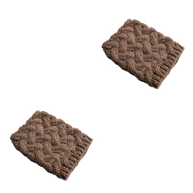 Wosthever Calentador de piernas para exteriores, tejido grueso, puños para botas de niña, color caqui Caqui 2piezas